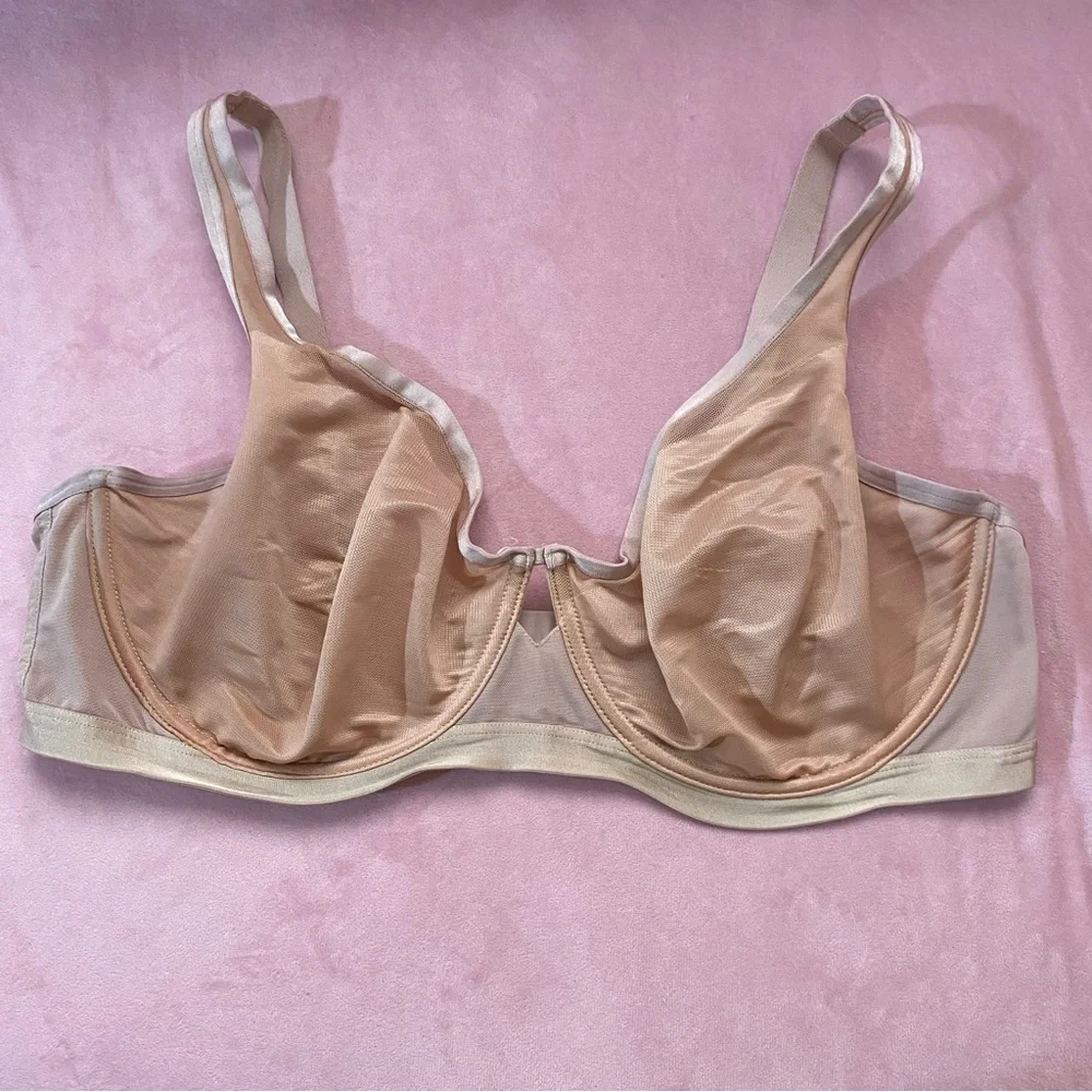 SOMA UNBELIEVABLE Lift Scoop Balconette Unlined Bra Hush Color Demi 40DD 40E